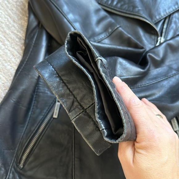 Michael Kors Leather Moto Jacket - Picture 4 of 5